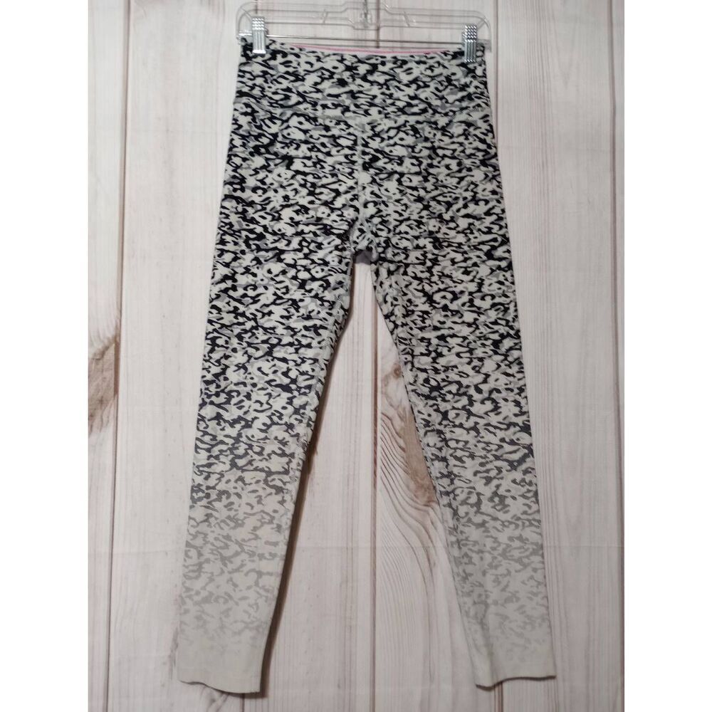 Calvin Klein Performance Ombre Animal Print Leggings Black White Grey Medium